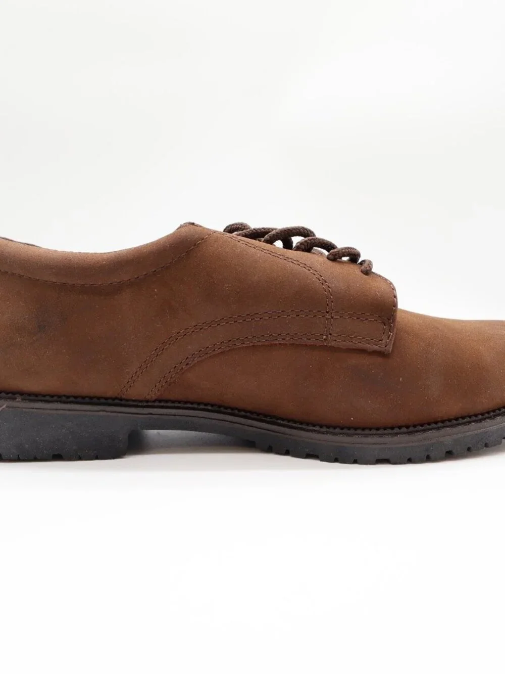 Nunn Bush Vintage Brown Oiled Leather Bucks Oxford Mens 10.5 Wide